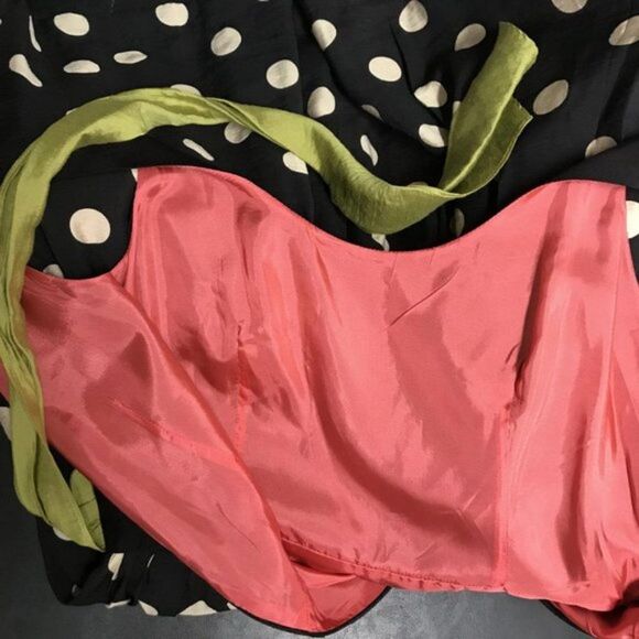 ANTHROPOLOGIE Corey Lynn Calter Slice of Lime Vintage Look Fit Flare Dress 2 XS - Picture 5 of 12